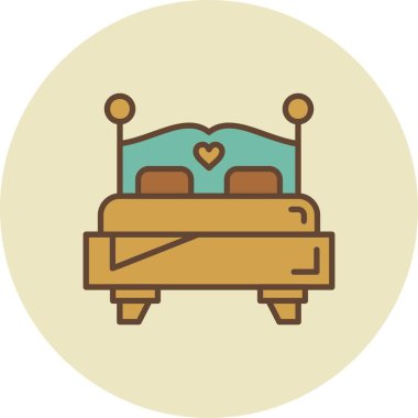 Double Bed Creative Icons Desig