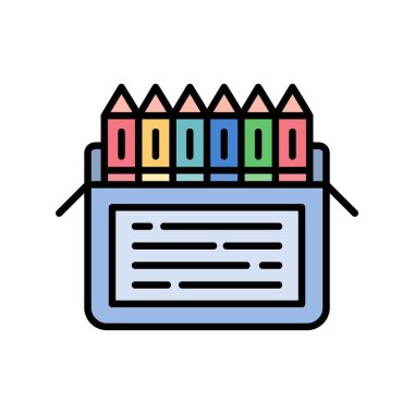 Colored Pencils Creative Icons Desig