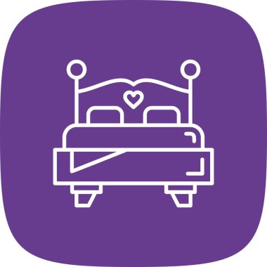 Double Bed Creative Icons Desig