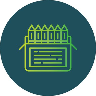 Colored Pencils Creative Icons Desig