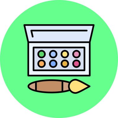 Watercolor Creative Icons Desig