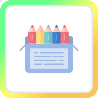 Colored Pencils Creative Icons Desig