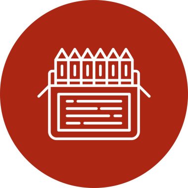 Colored Pencils Creative Icons Desig