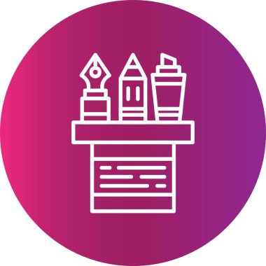 Pencil Case Creative Icons Desig