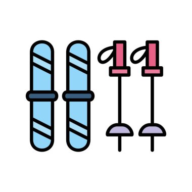 Ski Equipment Creative Icons Desig