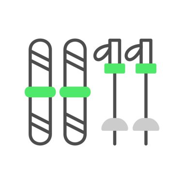 Ski Equipment Creative Icons Desig