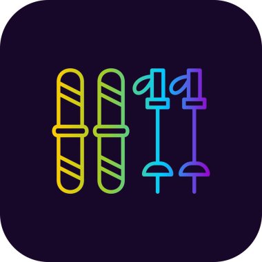 Ski Equipment Creative Icons Desig