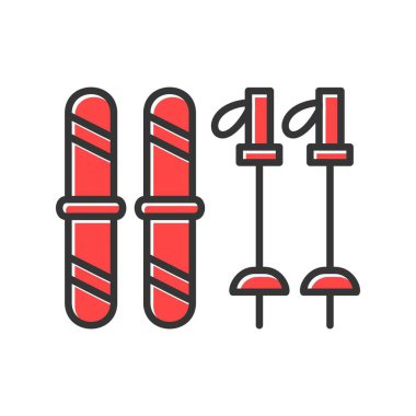 Ski Equipment Creative Icons Desig