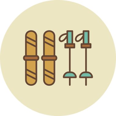 Ski Equipment Creative Icons Desig