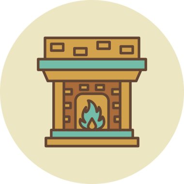 Fireplace Creative Icons Desig