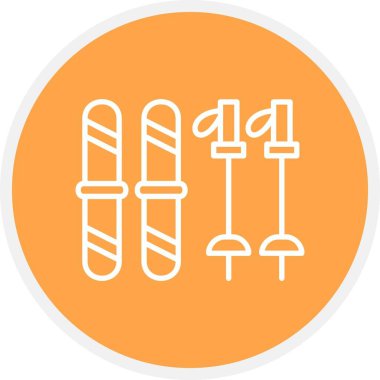 Ski Equipment Creative Icons Desig