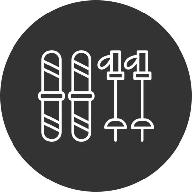 Ski Equipment Creative Icons Desig