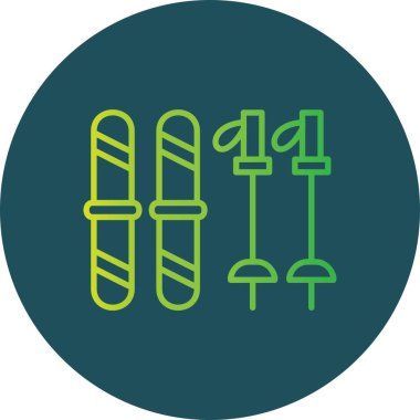 Ski Equipment Creative Icons Desig