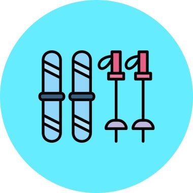 Ski Equipment Creative Icons Desig