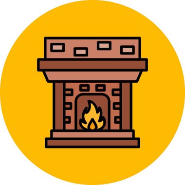 Fireplace Creative Icons Desig