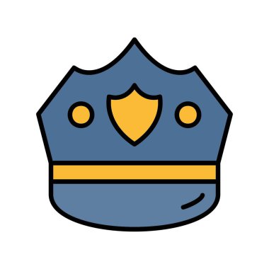 Police Cap Creative Icons Desig