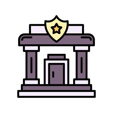 Police Station Creative Icons Desig