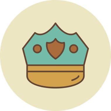 Police Cap Creative Icons Desig