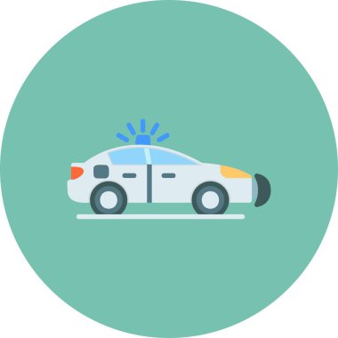 Police Car Creative Icons Desig