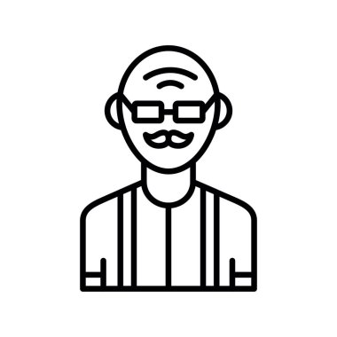 Old Man Creative Icons Design