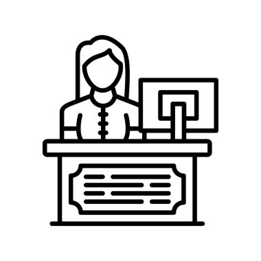 Receptionist Creative Icons Design