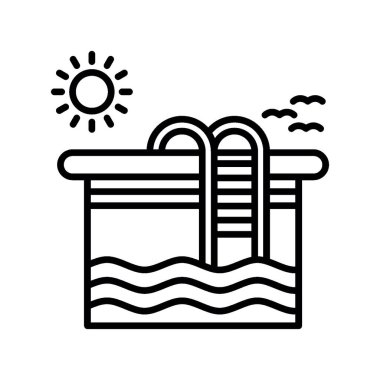 Swimming Pool Creative Icons Design