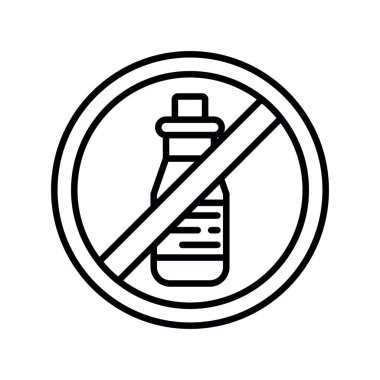 No Alcohol Creative Icons Design