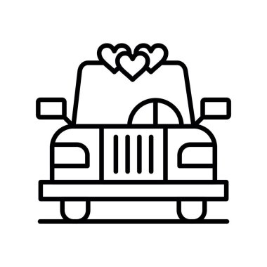 Wedding Car Creative Icons Design