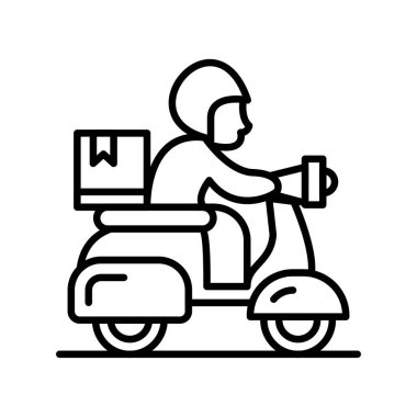 Delivery Bike Creative Icons Design