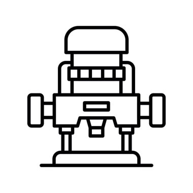 Router Machine Creative Icons Design