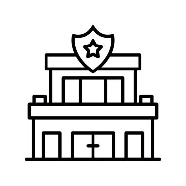 Police Station Creative Icons Design