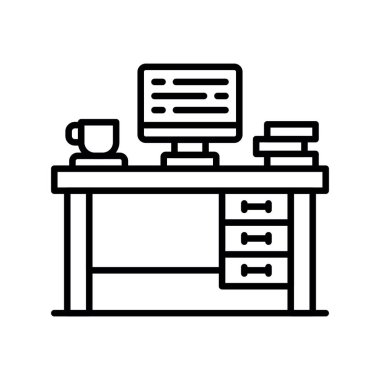 Office Desk Creative Icons Design