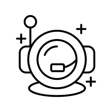 Astronaut Helmet Creative Icons Design