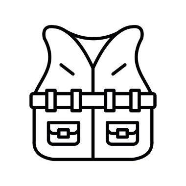 Fishing Vest Creative Icons Design