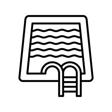 Swimming Pool Creative Icons Design