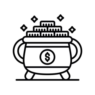 Gold Pot Creative Icons Design