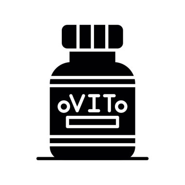 Bir şişe su ikonunun vektör çizimi