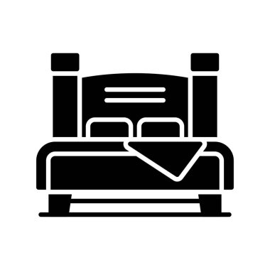 Double Bed Creative Icons Design