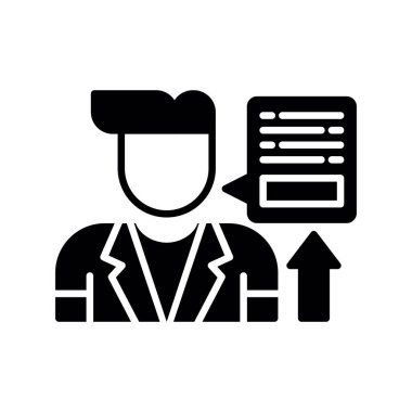 Belgesi olan bir kişinin vektör illüstrasyonu