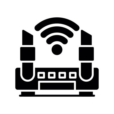 wireless router icon vector. internet technology sign. isolated symbol illustration