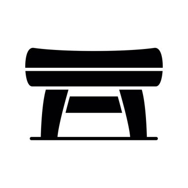 Web ve mobil uygulama tasarımınız için beyaz arkaplanda izole edilmiş bank simgesi vektörü, sandalye logosu konsepti