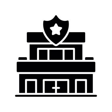 Police Station Creative Icons Design