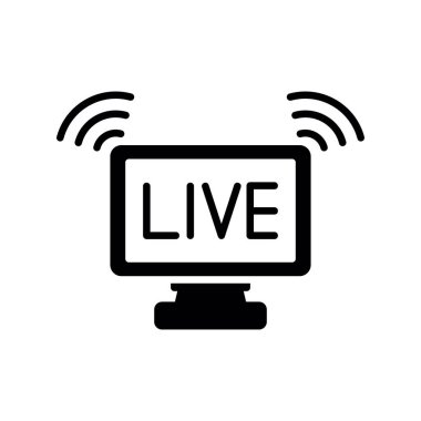 Live Streaming Creative Icons Design