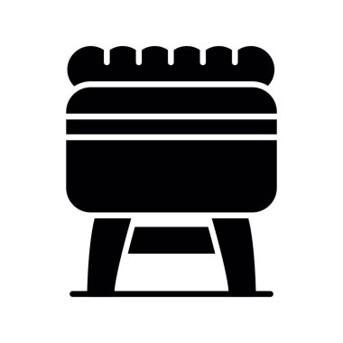 camping tent icon. outline illustration of dog vector symbol stock elements for web