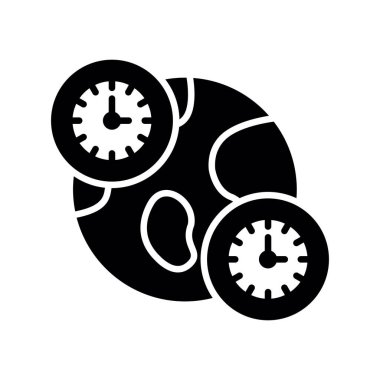 Saat simgesi vektör illüstrasyonu