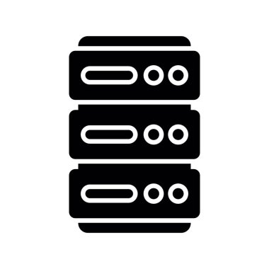 veritabanı sunucu ikonu vektör illüstrasyonu