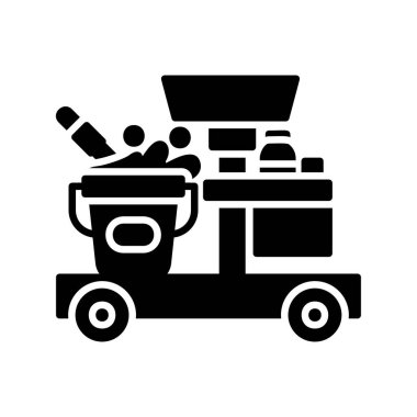 Cleaning Cart Creative Icons Design