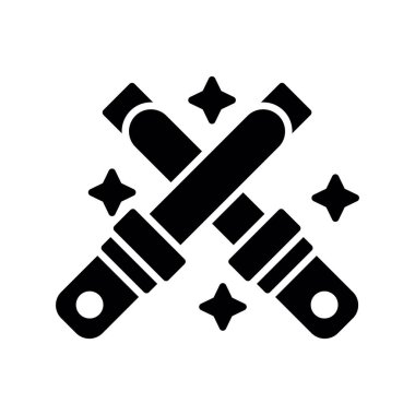 Glow Sticks Creative Icons Design