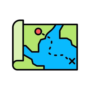 Treasure Map Creative Icons Design