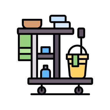 Cleaning Cart Creative Icons Design
